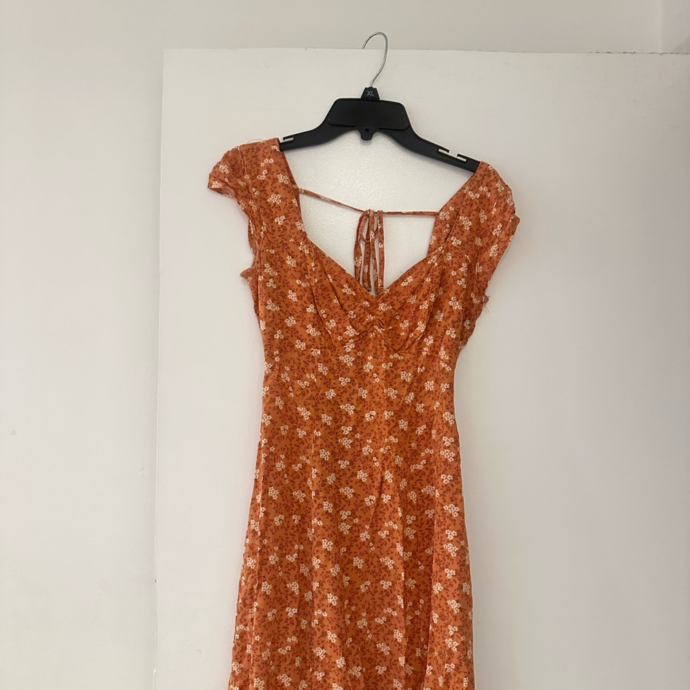 Floral Orange Dress